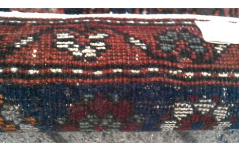 TEPPICH HANDGEKNÖPFT DUNKEL BLAU BORDEAUX