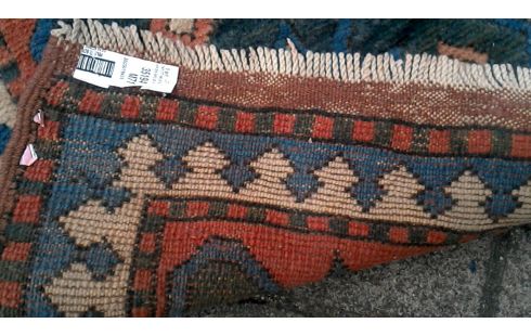 TAPIJT HANDGKN TURKS ZALMKLEURIG BLAUW