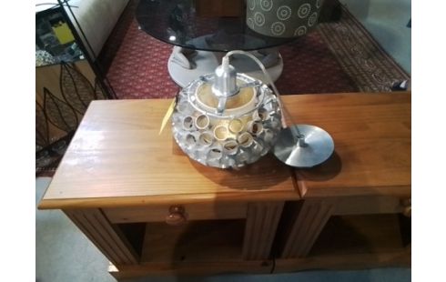 SUSPENSION ROND METAL MODERNE