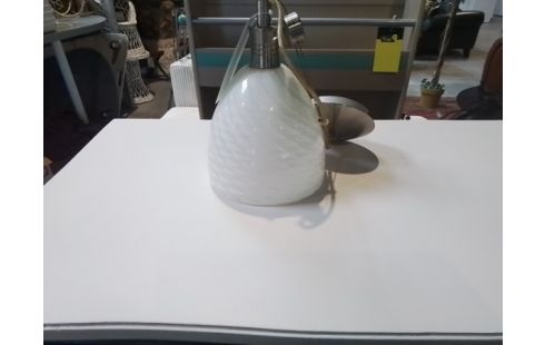 SUSPENSION VERRE CLOCHE BLANCHE