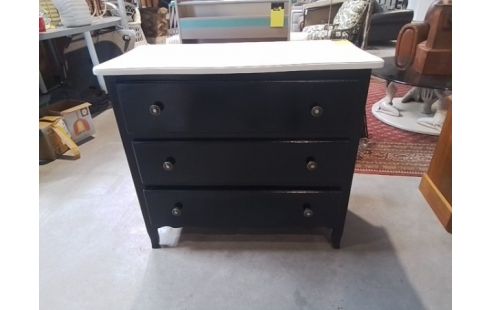COMMODE 3T NOIRE BLANCHE