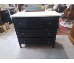 COMMODE 3T NOIRE BLANCHE
