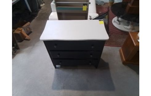 COMMODE 3T NOIRE BLANCHE