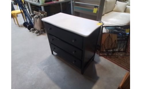 COMMODE 3T NOIRE BLANCHE