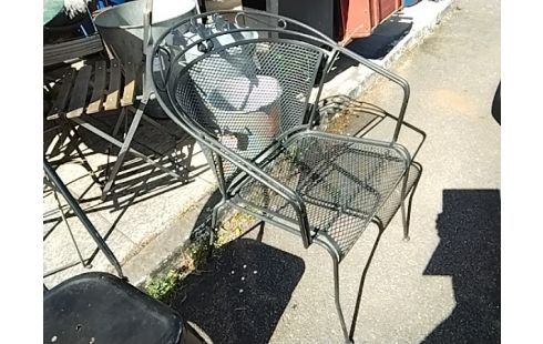 FAUTEUIL METAL NOIR