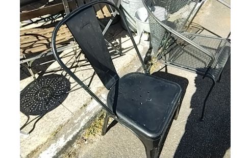 CHAISE METAL NOIRE
