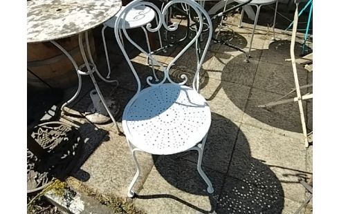 CHAISE DE BUREAU METAL BLANCHE