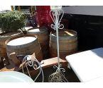 LAMPADAIRE BOIS METAL BLANC