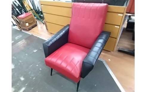 FAUTEUIL VINTAGE SIMILI CUIR 1 PIED PAS D ORIGINE