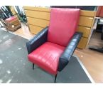 FAUTEUIL VINTAGE SIMILI CUIR 1 PIED PAS D ORIGINE