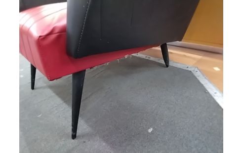 FAUTEUIL VINTAGE SIMILI CUIR 1 PIED PAS D ORIGINE