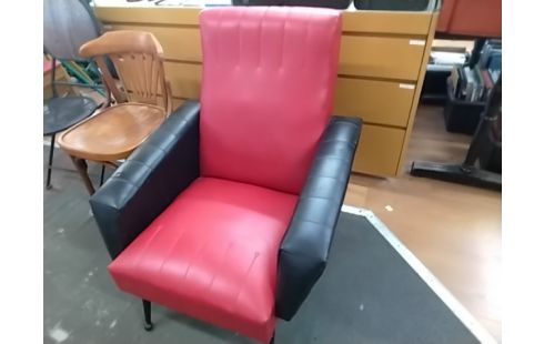 FAUTEUIL VINTAGE SIMILI CUIR