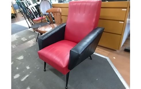 FAUTEUIL VINTAGE SIMILI CUIR