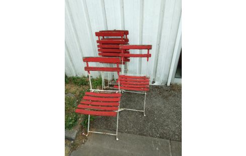 CHAISE PLIANTE LOT DE 4