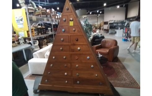 MEUBLE PYRAMIDE EN TECK 17T