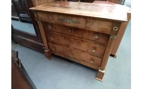 COMMODE ANCIENNE STYLE EMPIRE NOYER