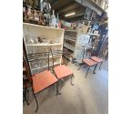LOT DE 4 CHAISES FER FORGÉ