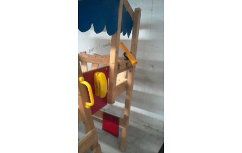 BED, , HUISJE, , HOUT MET