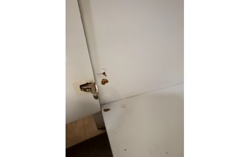 ARMOIRE ENFANT 2 PORTES 1 CHARNIERE À REFIXER