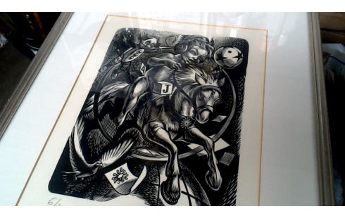 LITHOGRAPHIE ENFANT MET, , CHEVAL