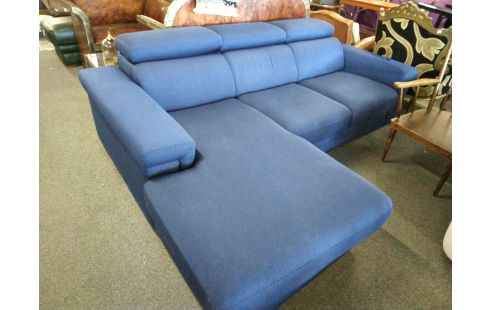CANAPE D'ANGLE CONVERTIBLE BLEU