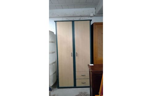 ARMOIRE  2  PORTES  2  TIROIRS