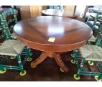 TABLE RONDE RUSTIQUE AVEC ALLONGE INTÉRIEUR