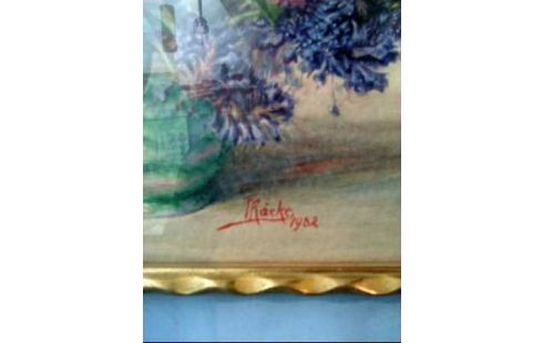 AQUARELL I.R. 1932 <F. RÄCKE> STILLLEBEN