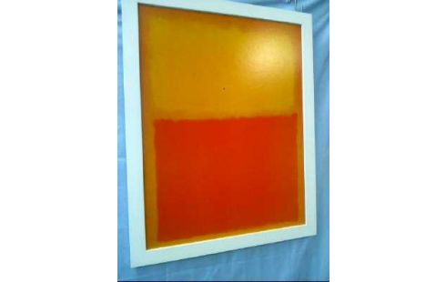 KUNSTDRUCK I.R. ORANGE U. GELB <M. ROTHKOS>
