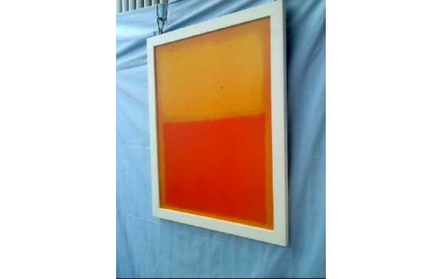 KUNSTDRUCK I.R. ORANGE U. GELB <M. ROTHKOS>
