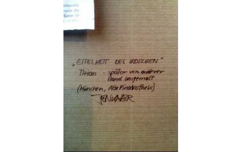 ÖLGEMÄLDE SIGNIERT I.R. EITELKEIT D. IRD.