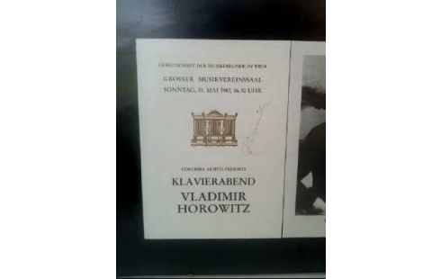 KONZERTPROGRAMM <V. HOROWITZ> SIGNIERT