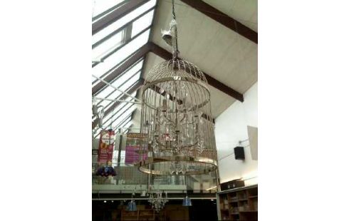 DECKENLAMPE KRONLEUCHTER KÄFIGDES.