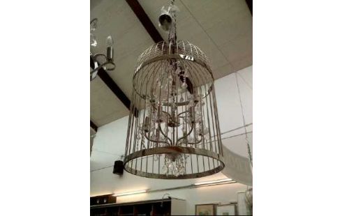 DECKENLAMPE KRONLEUCHTER KÄFIGDES.
