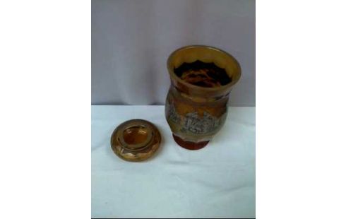 VASE +ASCHENBECHER BERNST.FARBEN BÖHMISCH
