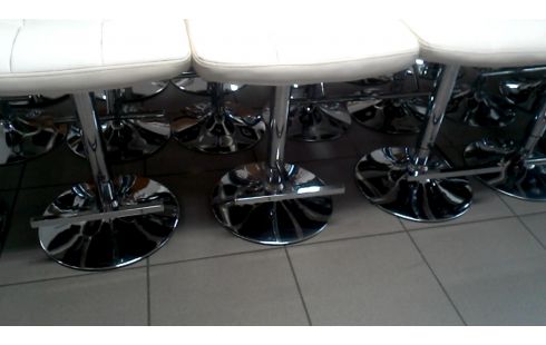 SILLA, , TABURETE DE BAR BLANCA CUERO LA UNIDAD
