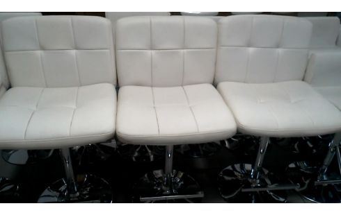 SILLA, , TABURETE DE BAR BLANCA CUERO LA UNIDAD