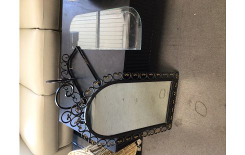 CONSOLE + MIROIR FER FORGE
