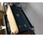 MEUBLE TV STYLE CHIPPENDALE PATINE BLEUE 2 PORTES