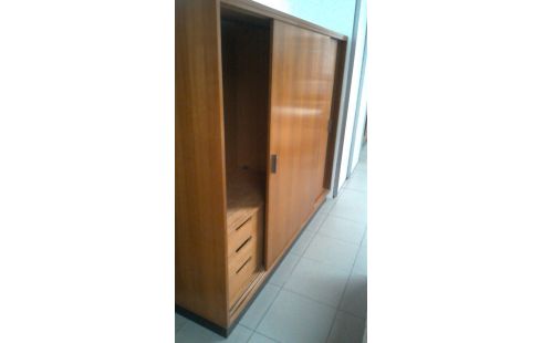 KLEIDERSCHRANK 1 IM VINTAGE-STIL 3 SCHUBLADEN