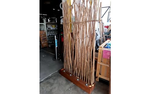 BRISE VUE TECK AVEC LED ET LIANES DE CAFETIER 100 CM