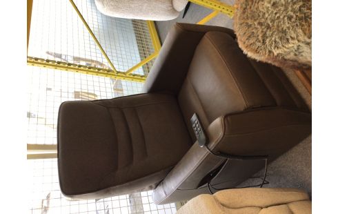 FAUTEUIL CUIR BRUN RELAX ELECTRIQUE + LIFT