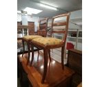 CHAISE ASSISE TISSU JAUNE LA PAIRE