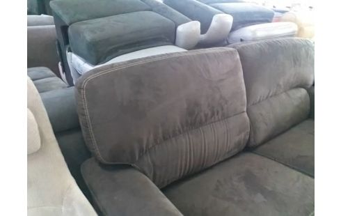 CANAPE CONVERTIBLE TISSU MARRON 2P