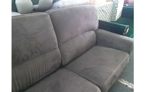 CANAPE CONVERTIBLE TISSU MARRON 2P
