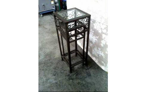 PFLANZTISCHE 2ER-SET METALL M. GLASPLATTE