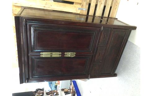 MEUBLE BAR CHINOIS 2 PORTES 3 TIROIRS