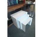 TABLES GIGOGNES LAQUE BLANCHE