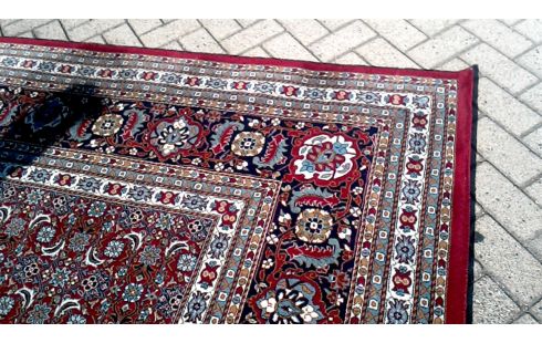 TAPIJT BORDEAUX BEIGE BLAUW AMBASSADOR