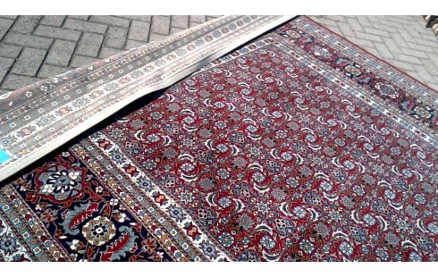 TAPIJT BORDEAUX BEIGE BLAUW AMBASSADOR